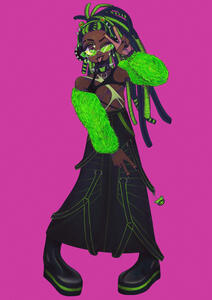 Cyber Goth Lucio commission for megakirbz on twitter